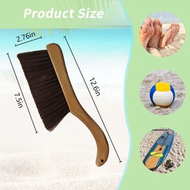 Sand Brush for Beach Feet - Effective Sand Remover with Black Mesh Bag - Essential Beach Accessories Gear for Surfing, Water Sports, Volleyball - Ideal for Ocean and Lakeside Recreation