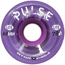 Atom Skates Quad Roller Wheels/Outdoor/Hardness 78A / 62x33 Purple Pulse Lite/Set of 4