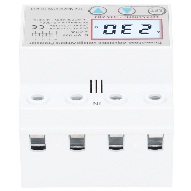 Adjustable Voltage Protector 3Phase LCD Multifunctional SelfResetting STVP936 230v 400V