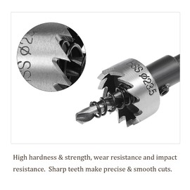 Kozelo 1pcs Hole Saw - [23.5mm] HSS (High Speed Steel) 4341 Drill Bit Hole Cutter for Stainless Steel Aluminum Metal Wood Plastic Use, Triangular Shank