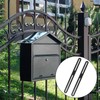 NewZC Mounting Set for Fence Post Box Black Letterbox Attachment