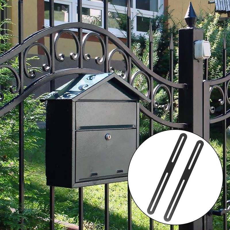 NewZC Mounting Set for Fence Post Box Black Letterbox Attachment