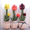Electronic Dancing Singing Plush Toy Talking Repeating Multifunction Tulip Flower