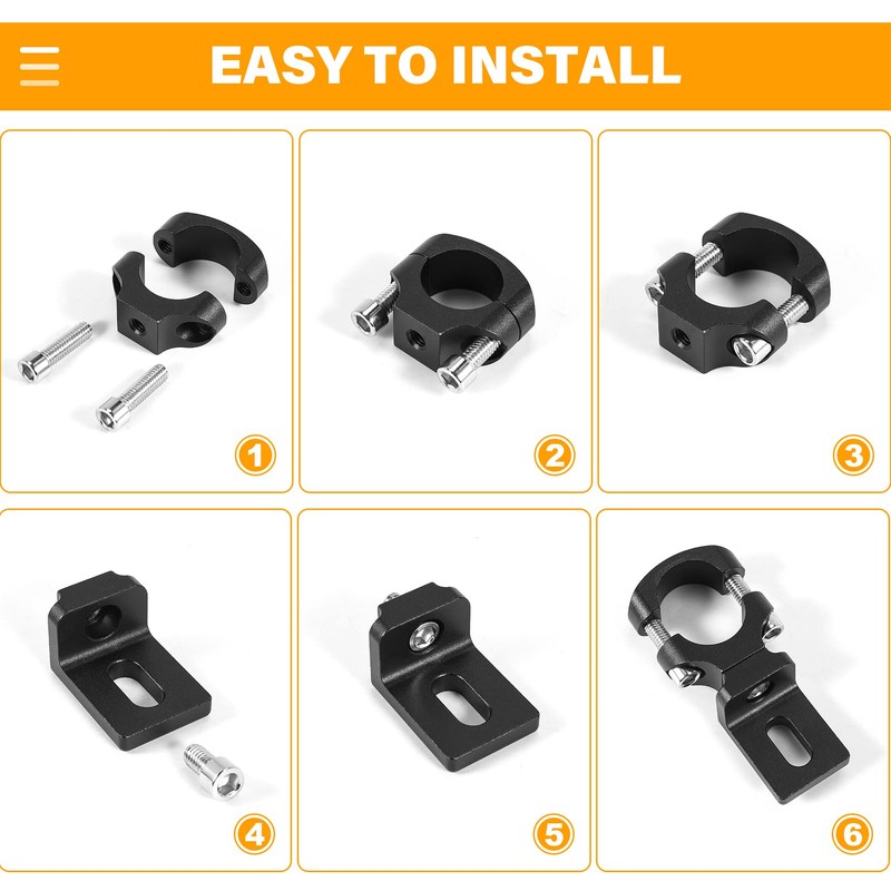 Dasing Universal Motorcycle Headlight Mount, Handlebar 22mm 7/8inch Motorcycle Headlight