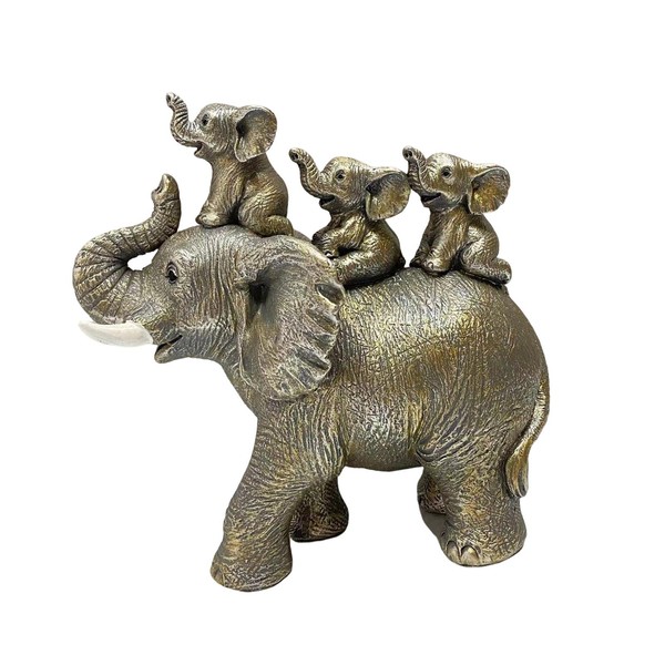 Colcolo Decorative Elephant Statue, Table Collectable Resin Sculpture Craft Ornament