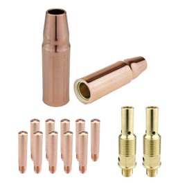 SÜA - MIG Gun Consumables Kit - Compatible with Lincoln/Magnum 300 & 400 and Tweco #3 & #4-52FN Diffuser - Heavy-Duty Tip: 0.045" - 23 Nozzle: 3/4"