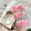 Press on Nails Almond Shaped Long Artificial Acrylic Gradient 3D