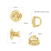 10k Solid Yellow Gold Replacement Pair Earring Screw Back Backings