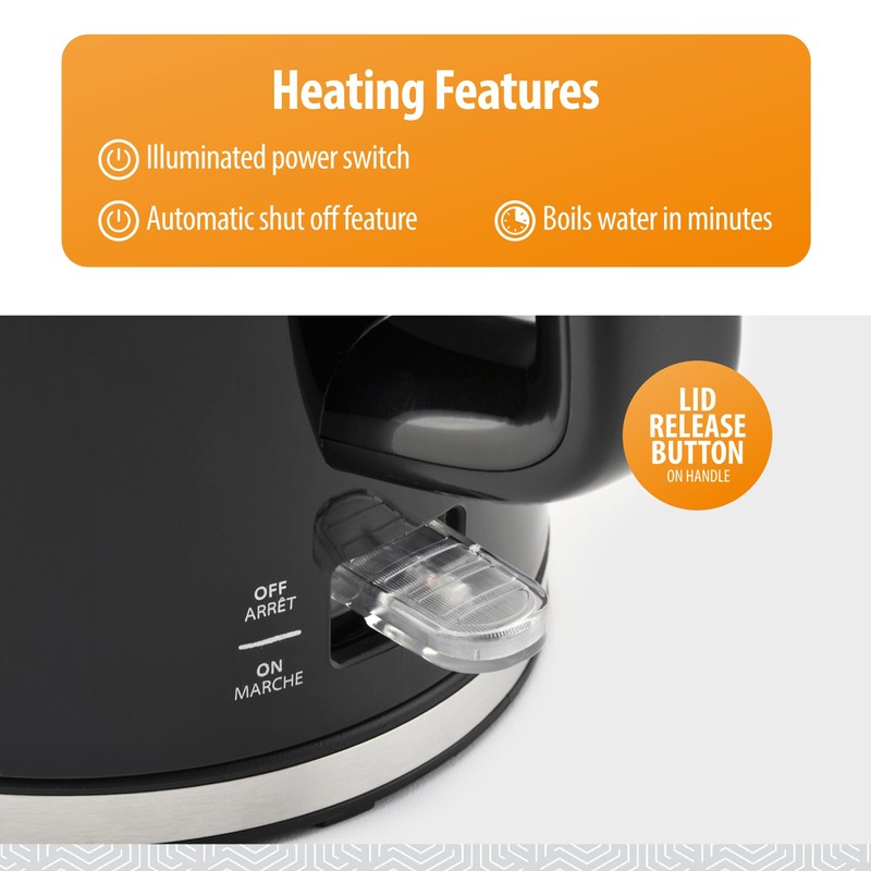 Toastmaster Electric Kettle by Select Brands - Cordless Electric Water