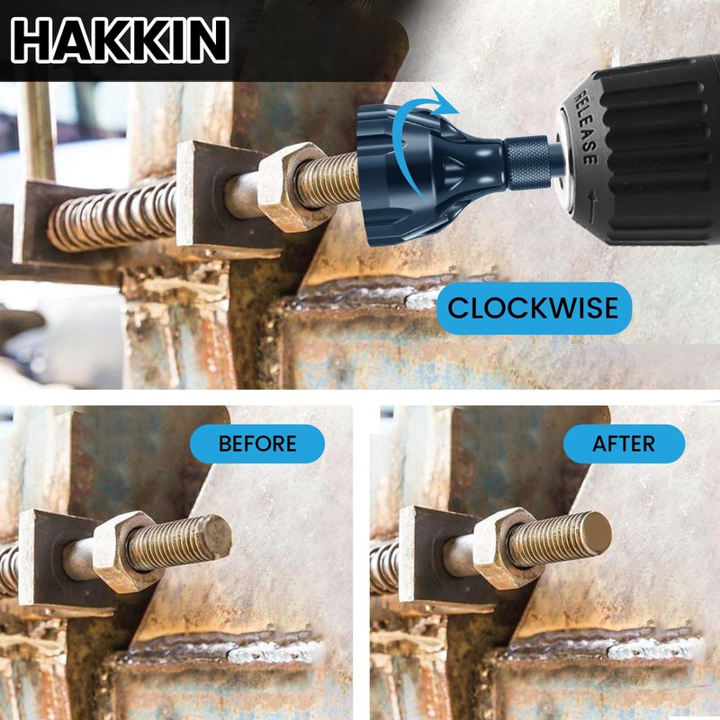 Hakkin 2Pcs Tungsten Carbide Deburring External Chamfer Tool 1/8"-3/4"(3mm-20mm), Deburring