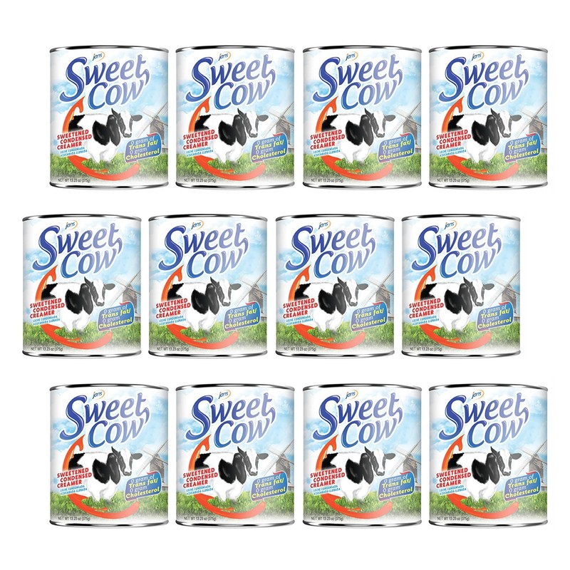 Jans Sweet Cow Condensed Milk (375g, Pack of 12) Sweetened