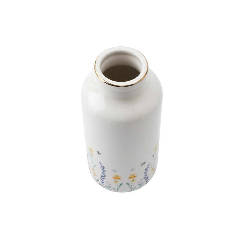 CGB Giftware | The Beekeeper Floral Ceramic Bottle Vase In