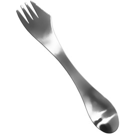 OUTDOOR SAXX® - 3 in 1 Camping Cutlery | Fork Spoon | Saves Luggage and Weight with Triple Function | Stainless Steel, Sturdy, Lightweight