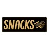 Signs ByLITA Standard Snacks Sign (Black Gold) - Medium