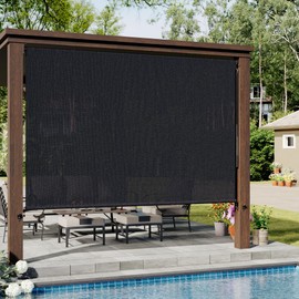 VICLLAX Outdoor Roller Shade, Patio Cordless Blinds Roll Up Shade 6x6FT, Graphite