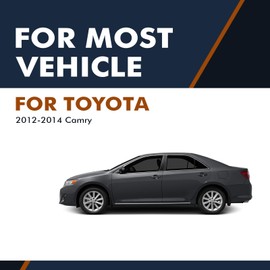 PM Auto Left Driver Side Mirror, Power Non-Heated Paintable Manual Folding View Mirror Replacement For 2012-2014 Toyota Camry