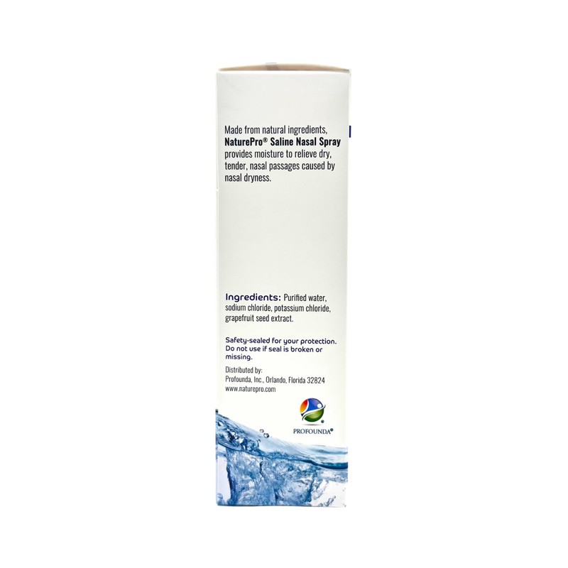 NaturePro All Natural Saline Nasal Spray, 0.75 fl. oz., Kosher,