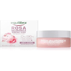 Equilibra Face, Hyaluronic Rose Anti-Ageing Face Cream Based on Damascene Rose and Hyaluronic Acid, Moisturising and Smoothing, Quick Absorption, Non-Greasy, 50 ml