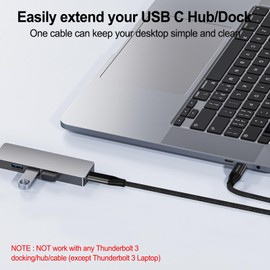 Thsucords USB C Extension Cable 100W 1FT, USB C Type C 3.2 Gen 2 Male to Female Cord 20Gbps Data Transfer USB C 3.1 Type C 20V/5A Fast Charging Cable, 4K@60Hz Video Monitor Nylon Braided Cable.
