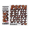 Whipline Rust/Black 3" DOT Decal Kit Registration Numbers Vinyl Lettering