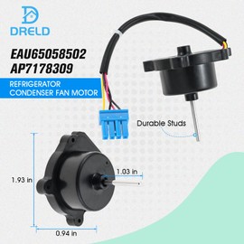 EAU65058502 Refrigerator Condenser Fan Motor, Replacement for LG, Replace EAU64843805 RFD3410A102A EAU65058501 RFD3410A101A AP7178309, PS16662422, EAP16662422