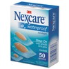 Nexcare Waterproof Clear Bandages Assorted Sizes, 50 Bandages