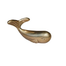 Unbranded 3" ANTIQUED SOLID BRASS WHALE PAPERWEIGHT NAUTICAL NEW