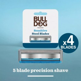 Bulldog Bamboo Razor Blade Cartridge Pack of 4 for Sensitive Skin