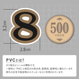 XIAXIN Waterproof PVC Number Sticker Set Weatherproof Waterproof Numbers Character Nameplate Suitcase Nameplate Locker Indoor Outdoor Use TS-115BG (Black X Gold)