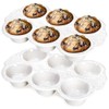Hiceeden Pack of 2 6 Cups Ceramic Muffin Mould Non-Stick