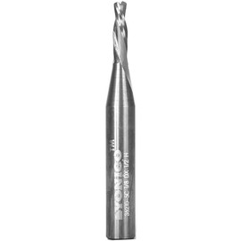 YONICO Downcut Router Bits Spiral 2 Flute Solid Carbide CNC Low Helix End Mill 1/8-Inch Dia. 1/4-Inch Shank 36210-SC