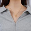 18K Gold Plated Stainless Steel Dragonfly Charms Necklace for Women