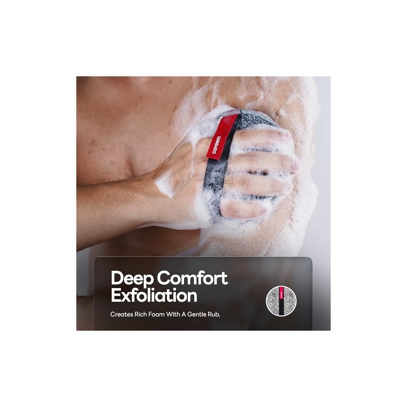 CAVEEM Esponja exfoliante corporal extra áspera para ducha, 2 unidades