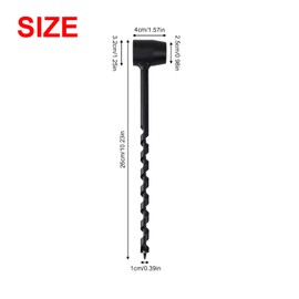 Larcele Hand Auger Wood Drill, Scotch Eye Wood Auger Drill Bit Survival Wrench Tool for Camping and Bushcraft ZLZ-01 (10mm/ 0.39in)