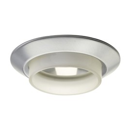 Juno Lighting 4403FROST-SC 4-Inch Beveled Adjustable Cylinder Recessed Trim, Satin Chrome
