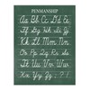 Vintage Cursive Alphabet Penmanship Classroom Distressed Green Chalkboard Unframed Print