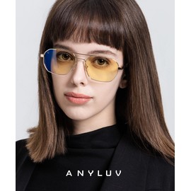 ANYLUV Blue Light Glasses for Woman/Men, Blue Light Blocking Glasses Women Computer Gaming Glasses for Eye Protection