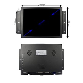VSDISPLAY 10.4 Inch 800x600 Portable LCD Monitor VS104ZJ01 Extra Display Screen with HD-MI DVI VGA Input,Built-in Dual Speakers