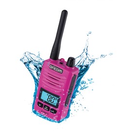 Oricom DTX600 Waterproof IP67 5 Watt Handheld UHF CB Radio Pink - 80 channels, Duplex, Die-Cast Metal Chassis, Switchable RF Power, WaterProof Dust IP67, Signal monitoring, Triple watch