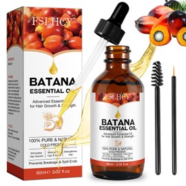 Batana Oil for Hair Growth 60ml Batana Öl für Haarwachstum, Wimpern, Augenbrauen Gegen Haarausfall Stimuliert zur Hydratisierung und Reparatur von trockenem, Geschädigtem Haar (60ml)