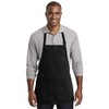 Port Authority Medium-Length Two-Pocket Bib Apron. A601, Black, OSFA