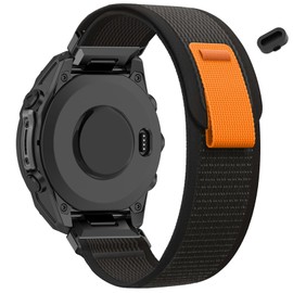 Koazon Trail Loop Nylon 26mm Quick Release Watchband Compatible with Garmin Fenix 8 51mm/Epix Pro 51mm,Soft Adjustable Sport Strap for Fenix 7X/6X/5X/Insintct 2X/Enduro 3/Descent MK2i Men Women