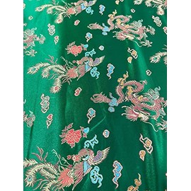Sedona Designz Chinese Dragon Brocade Fabric by The Yard | 45" Wide, 100% Polyester, Luxurious & Vibrant for Costumes, Quilting, Decor, and Crafts