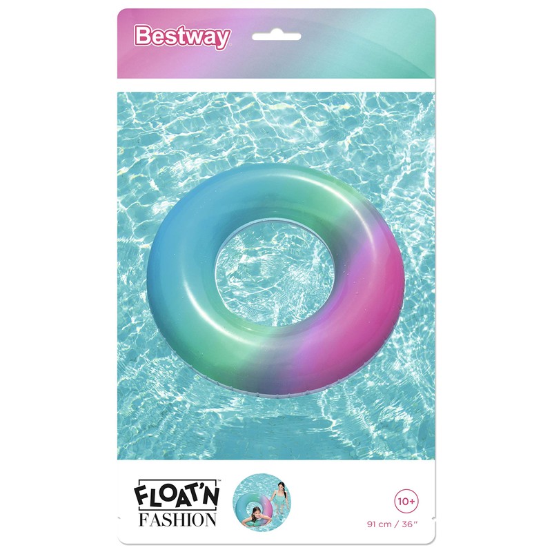 Bestway Schwimmring Regenbogen, ab 10 Jahren, 91 cm, sortiert