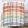 Lacoiime Boho Rainbow Shower Curtain, Cute Kids Shower Curtains for
