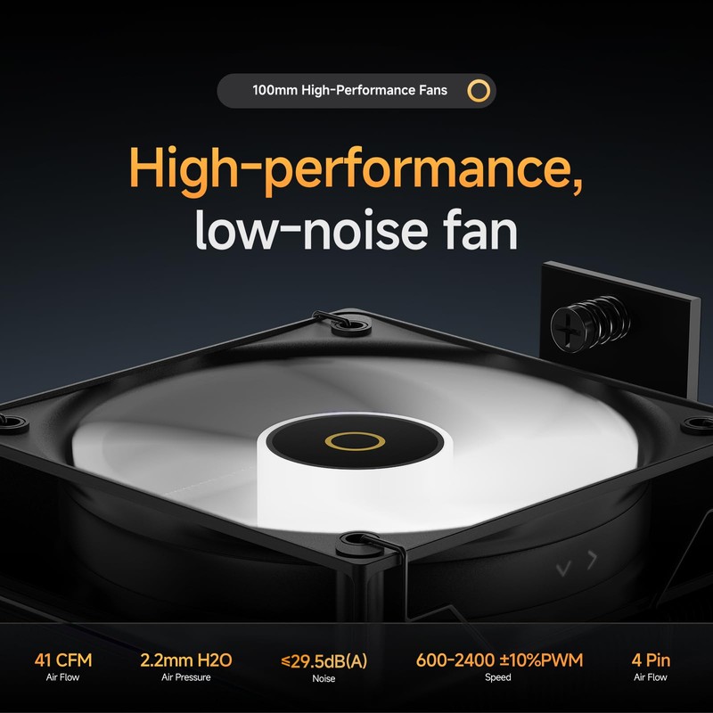 Ocypus Gamma A40 BK Air Cooler CPU,100mm PWM Low-Noise Fan,133mm