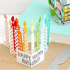 3Pcs POP-UP Base Metal Die Cuts, 3Pcs POP-UP Base Cutting Dies Cut Stencils for DIY Scrapbooking Cards Decorative Embossing Paper Dies for Scrapbooking Card Making