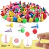 TRKETK Pack of 200 Mini Colourful Brads, Pattern Bag Clips,