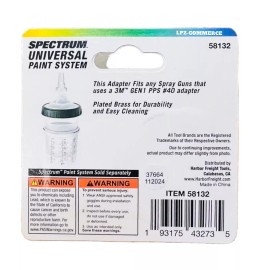 Spectrum P/n 58132. Universal Paint System #40 Adapter