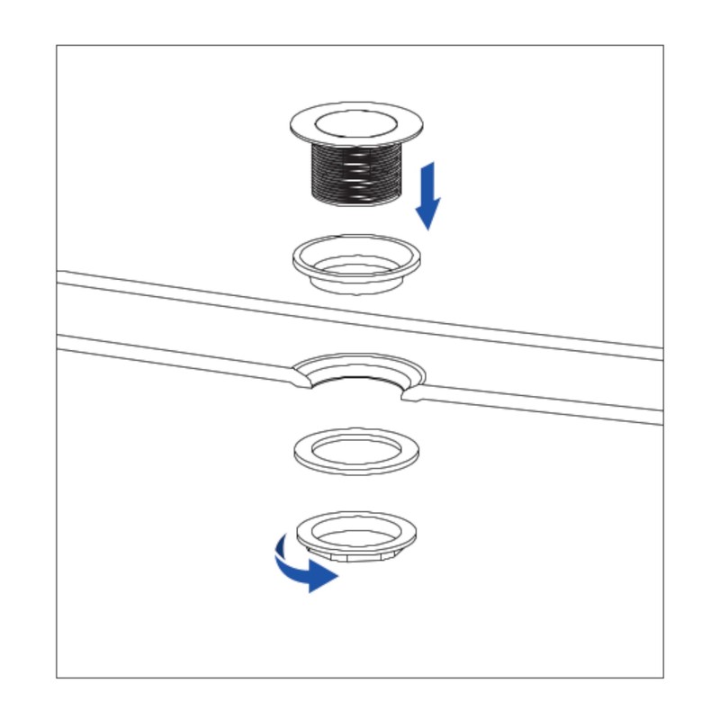 Drain Fitting for Bath & Shower Tray 1 1/2 Inch